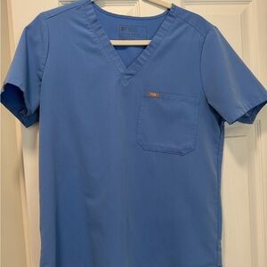 Figs Women's Catarina Ceil Blue Scrub Top